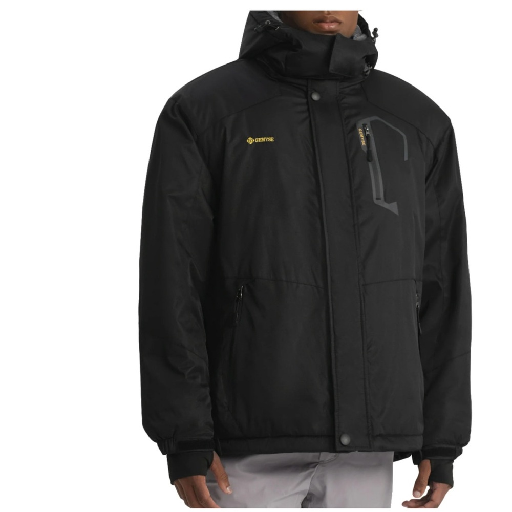 GEMYSE Men's Mountain Waterproof Ski Snow Jacket Winter Windproof Rain Jacket